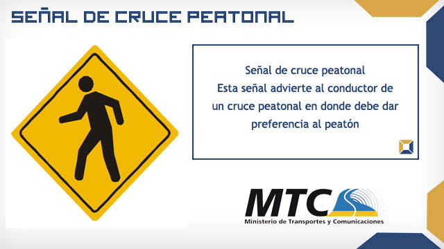 Señal de Cruce Peatonal